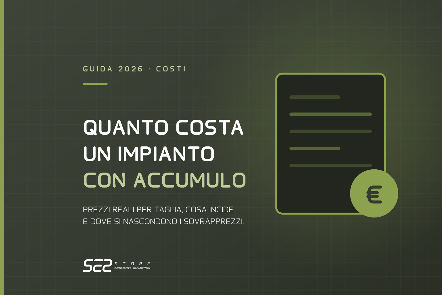 Quanto costa un impianto fotovoltaico con accumulo nel 2026: prezzi reali