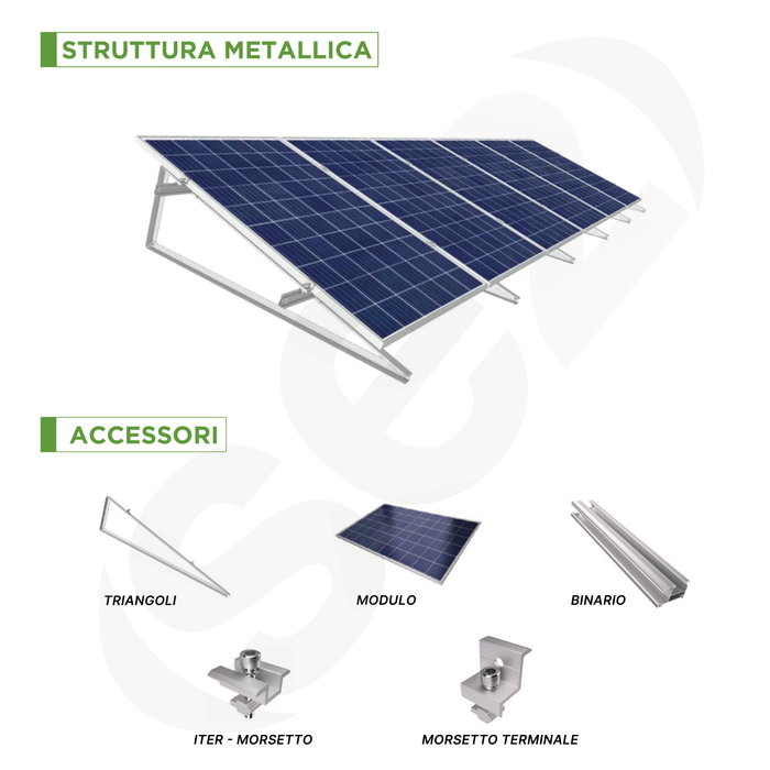 TETTO PIANO - Struttura Metallica con Triangoli