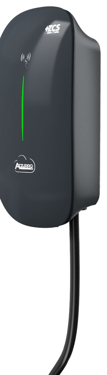 Wallbox ZCS Azzurro Caro Plus trifase 22 kW con cavo Type 2 da 7 m (ZV3-22K-CARO-CAB)